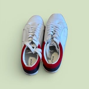 Nautica White and Red Casual Sneakers